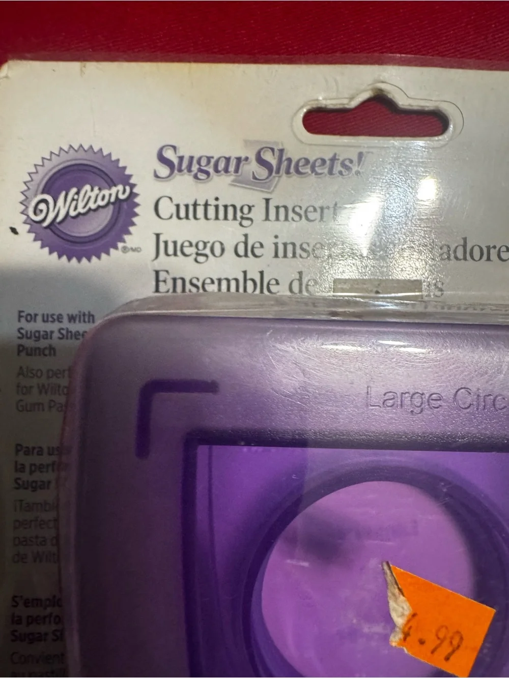 Wilton Sugar Sheet Cutting 3 Pc Insert Set Layered Circles Cake Decorating New